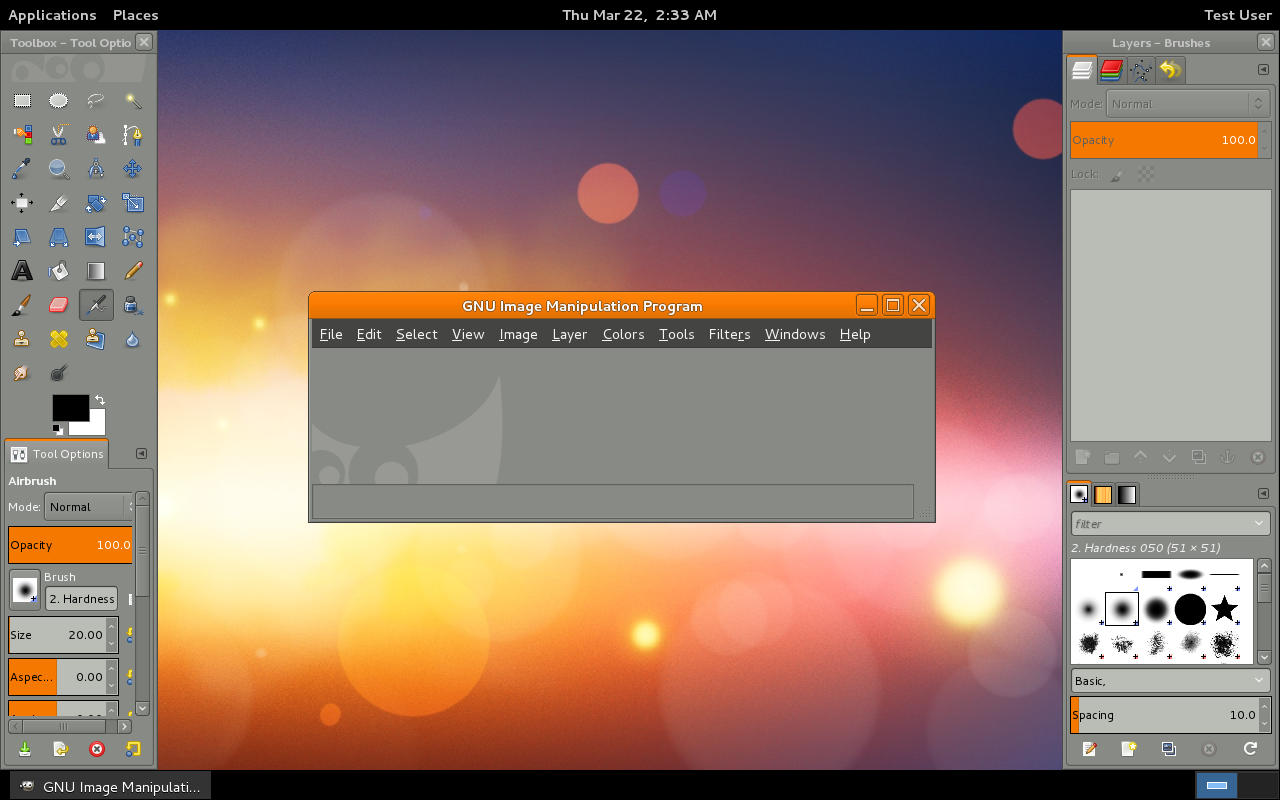 Screenshot for GIMP 2.8.8
