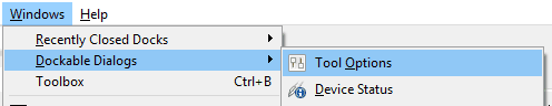 GIMP Tool Options