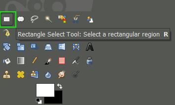 GIMP rectangle select tool crop image