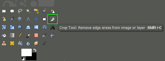 GIMP Crop Tool Palette
