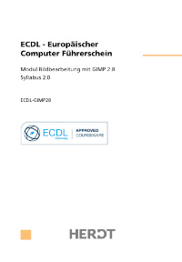 ECDL Bildbearbeitung mit GIMP 2.8