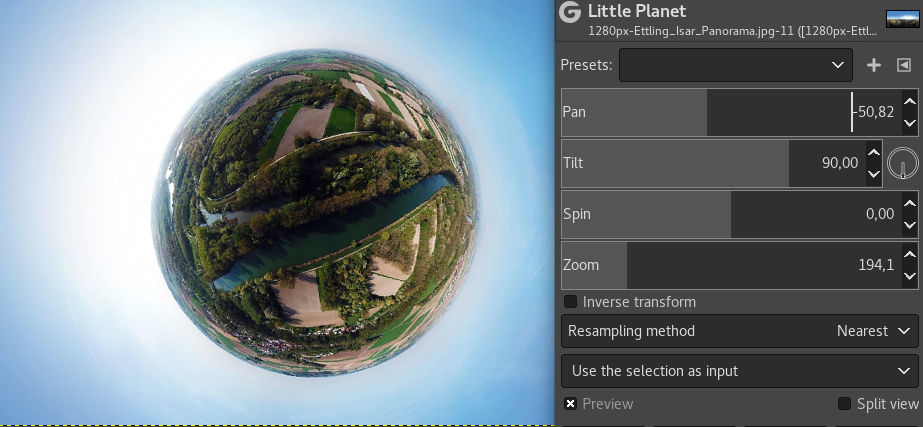 Filtre Little Planet