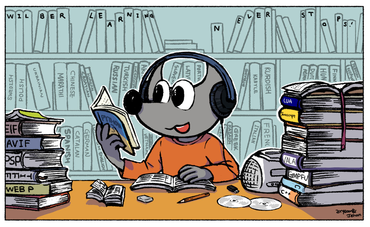 Wilber Learning never stops! - Wilber and co. comics strip
