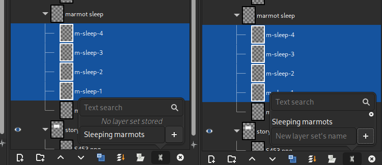 Storing Layer sets