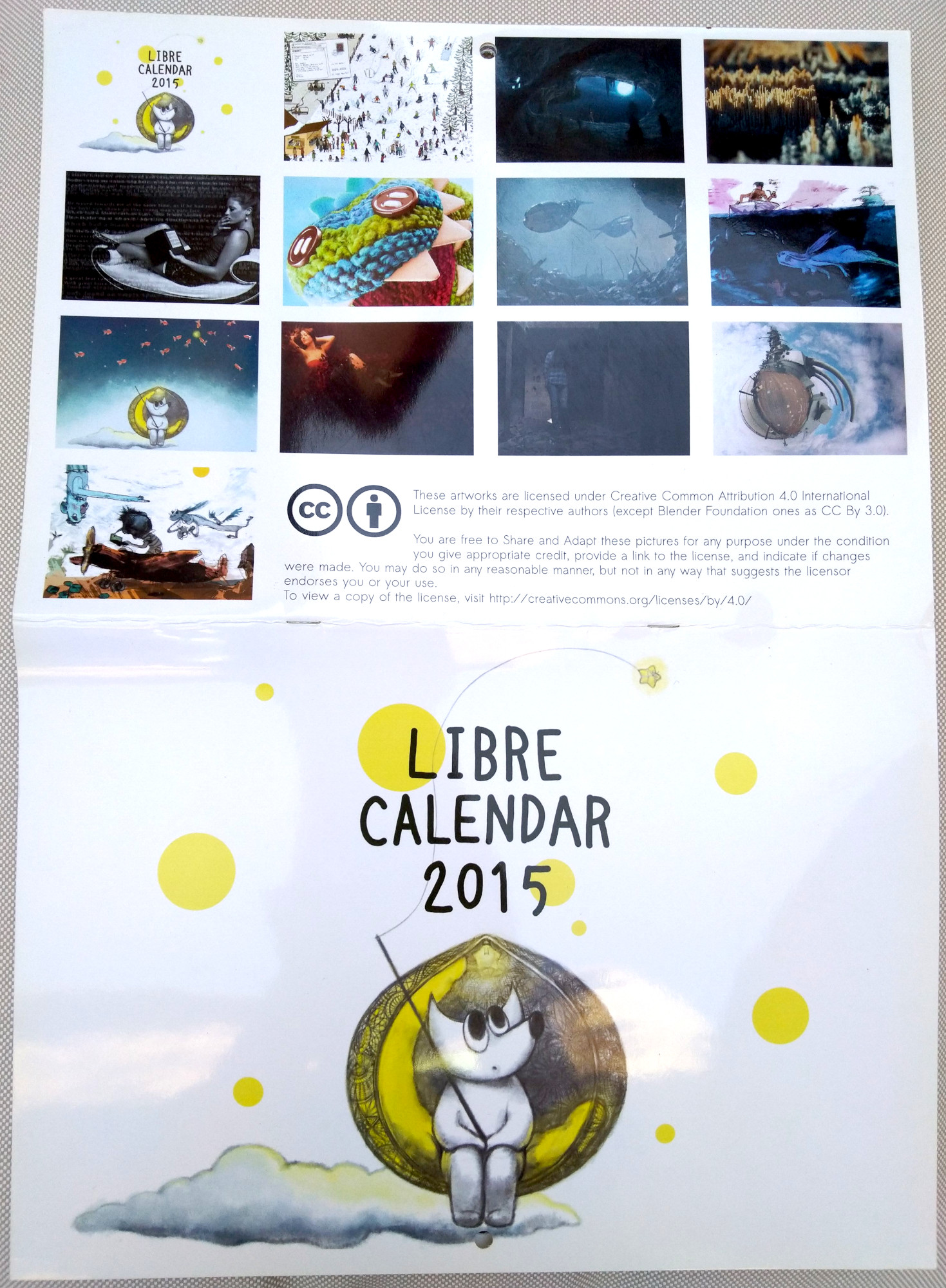 Libre Calendar 2015, physical print project by LILA non-profit