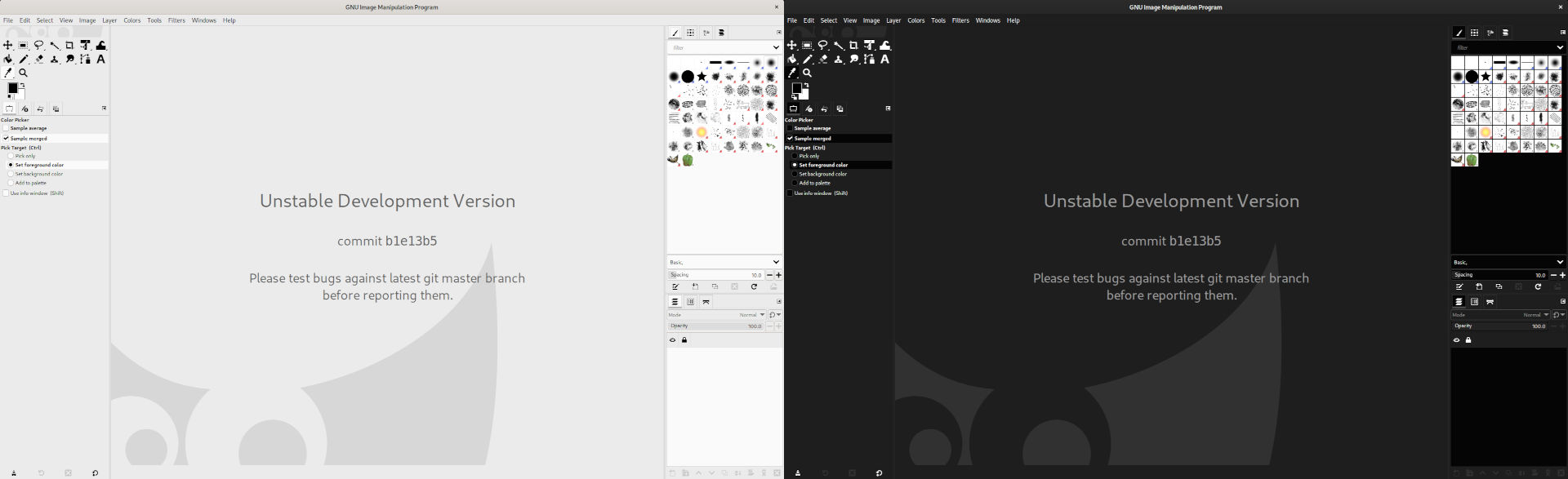 New Default theme in
light and dark variants