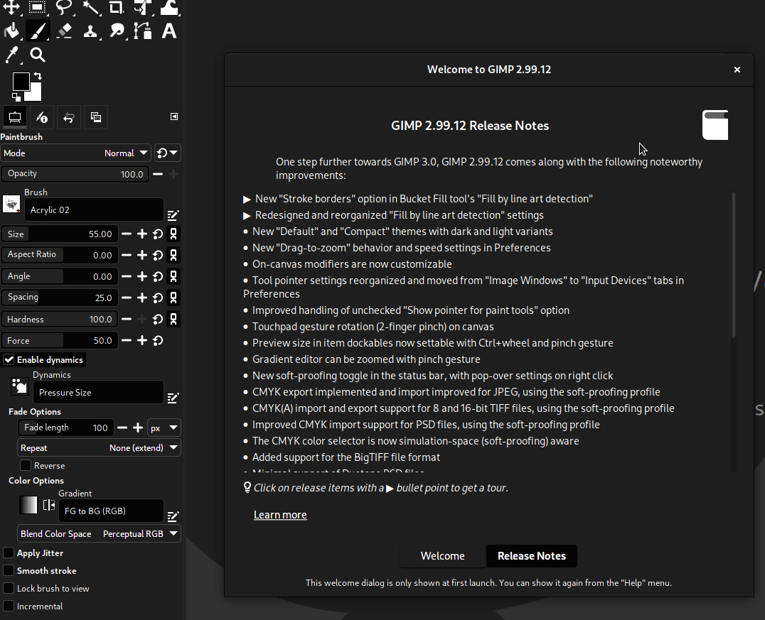 Demo items
in release notes of Welcome dialog