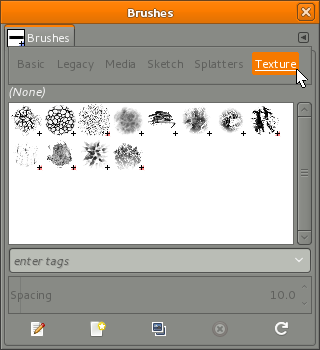 Resource tagging screenshot with brushes