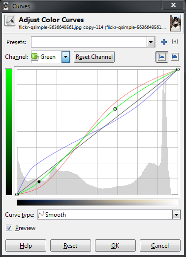 GIMP - Basic Color Curves