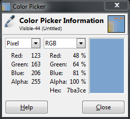 Gimp Color Chart