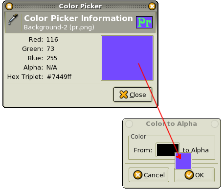 GIMP - Changing Background Color 1