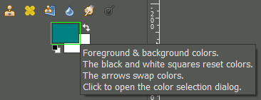 GIMP change foreground color