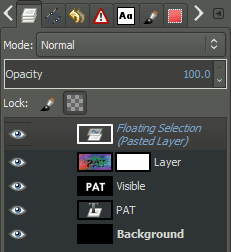 GIMP layer paste