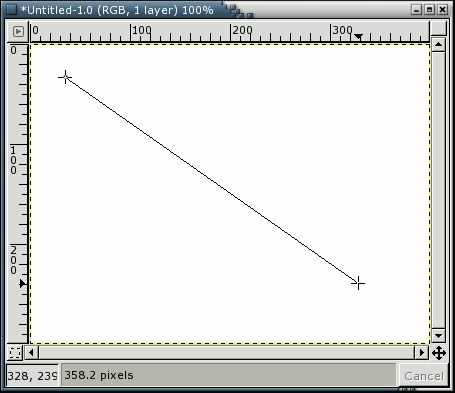 Gimp Straight Line Tutorial